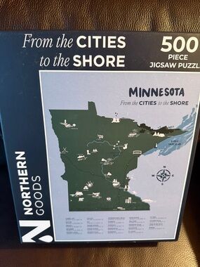 Northern Goods from the cities to the shore Jigsaw Puzzle 500 pieces New in box